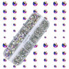 Picture of Dowarm 2650PCS Glue Fix Flat Back Crystal Rhinestones, 6 Sizes 1.5mm 2mm 2.8mm 4mm 4.8mm 6.5mm, Non Hotfix Flatback Crystals Loose Gemstones for Crafts Nail Face Art Clothes Jewels (Crystal AB)