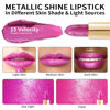 Picture of Oulac Metallic Shine Purple Pink Lipstick for Women, High Impact Lipcolor with Moisturizing Creamy Formula, Vegan & Cruelty-Free, Full-Coverage Lip Color 4.3 g/0.15 oz (Velocity(15))