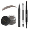 Picture of Eyebrow Stamp Pencil Kit for Eyebrows, Makeup Brow Stamp Trio Kit with Waterproof Eyebrow Pencil, Eyeliner, Eyebrow Pomade, and Dual-ended Eyebrow Brush - Ebony