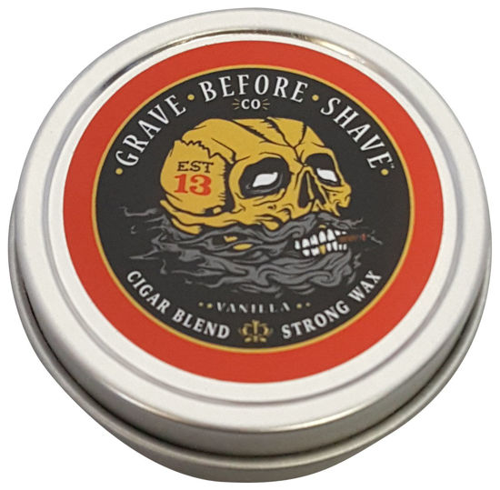 Picture of Fisticuffs Cigar Blend Strong Hold Mustache Wax 1 OZ. Tin