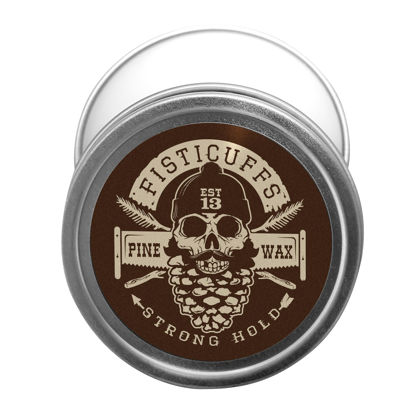 Picture of Fisticuffs Pine Scent Strong Hold Mustache Wax 1 Oz. Tin