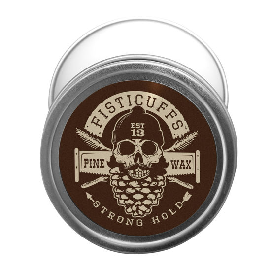 Picture of Fisticuffs Pine Scent Strong Hold Mustache Wax 1 Oz. Tin