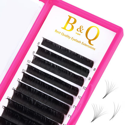 Picture of B&Qaugen Easy Fan Lashes CC-0.07-8-15 mix Volume Lash Extensions 9-25 mm B&Qaugen Easy Fan Volume Lashes Rapid Blooming Lashes Automatic Flowing Eyelash Extensions(CC-0.07-8-15)