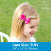 Picture of Wee Ones Girls' Classic Grosgrain Hair Bow on a WeeStay No-Slip Hair Clip with Plain Wrap, Tiny, Antique White