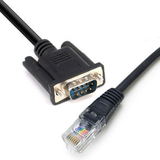 COOSO DB9 9-pin porta seriale femmina a RJ45 femmina Cat5 Ethernet LAN console 32,8 m/10 metri