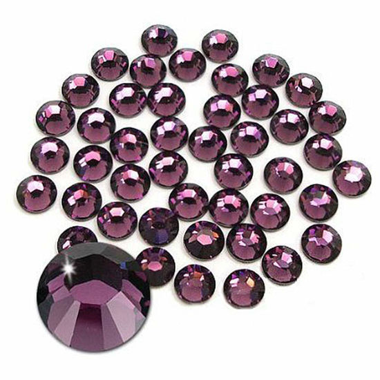 Picture of Jollin Hot Fix Crystal Flatback Rhinestones Glass Diamantes Gems 4.8mm(20ss 1440pcs, Amethyst)