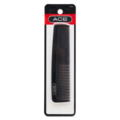 Picture of GOODY Ace Pocket Hair Comb - 5 Inch, Black - Pack of 6 - Great for All Hair Types - Fine Comb Teeth for Thin to Medium Hair - Durable for Every Day and Professional Use