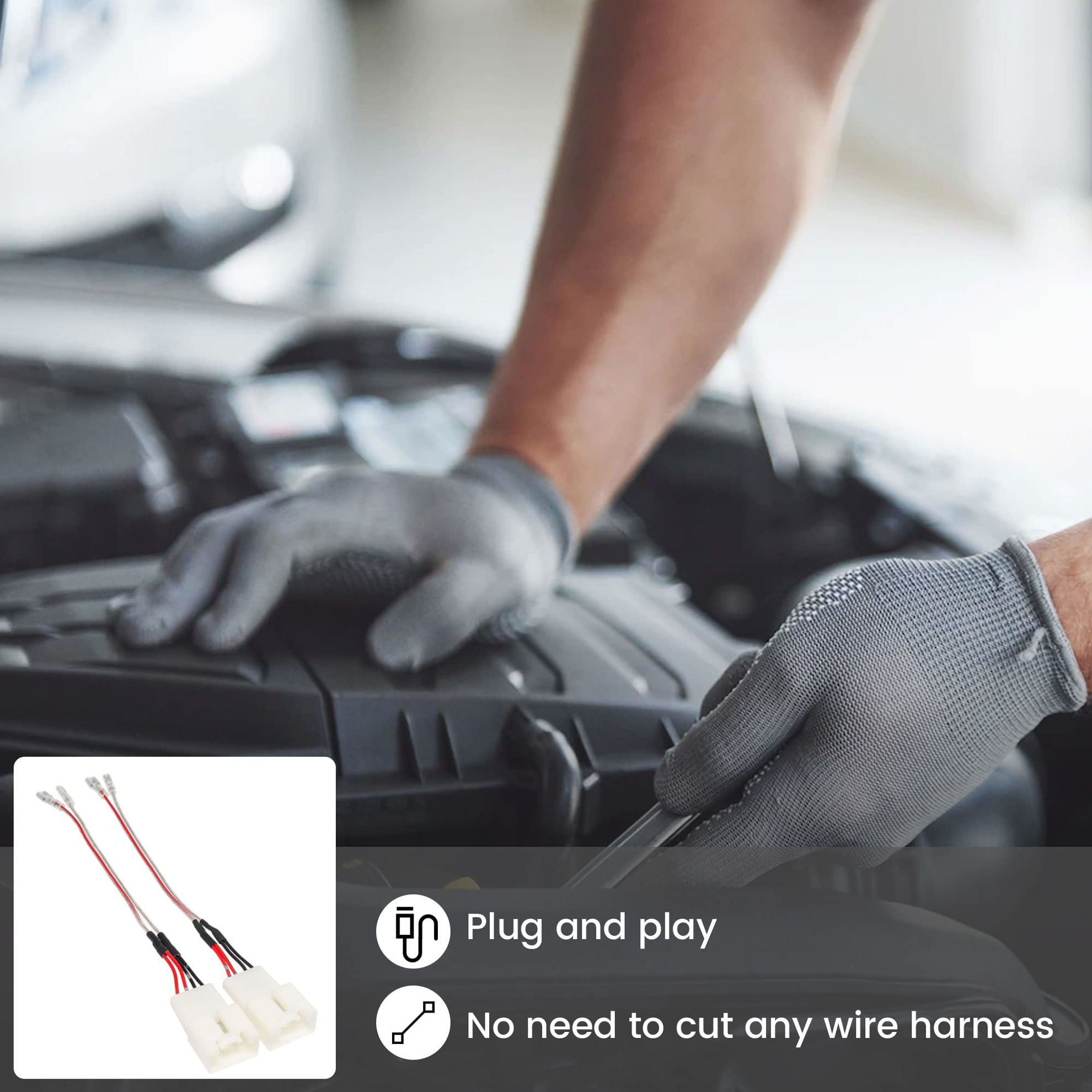 GetUSCart RED WOLF Car Door Speaker Wiring Harness Connector for 2011