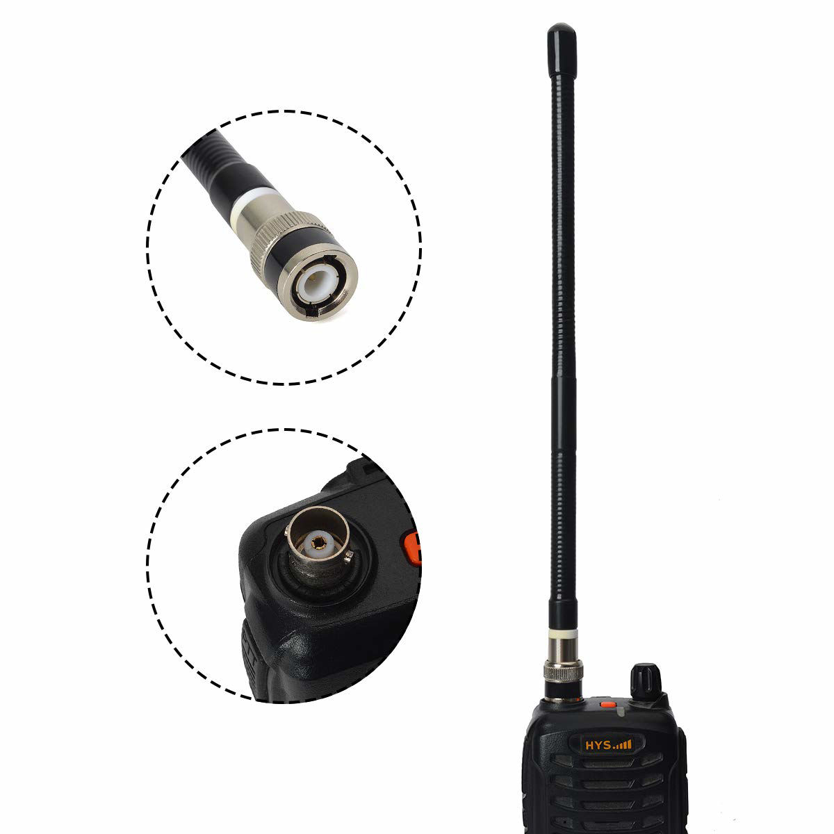 GetUSCart- UAYESOK Handheld Cb Radio Antenna 27MHz BNC Radio Scanner ...