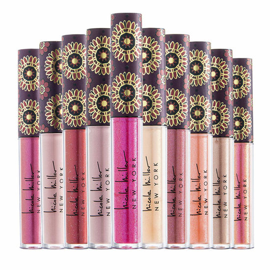 Picture of Nicole Miller 10 Pc Lip Gloss Collection, Shimmery Lip Glosses for Women and Girls, Long Lasting Color Lip Gloss Set with Rich Varied Colors (Purple)
