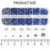 Picture of 12 Grids 3792pcs Lt.blue Flatback Rhinestones Set for Nail, Art, Crafts, Makeup, Tumblers Glitter Round with Tweezers and Picking Pen(SS6~SS20)