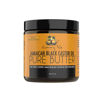 Picture of Sunny Isle Jamaican Black Castor Oil Pure Butter, 4 fl. oz. | 100% Natural, Ideal for Dry Sensitive Skin, Fades Scars & Blemishes