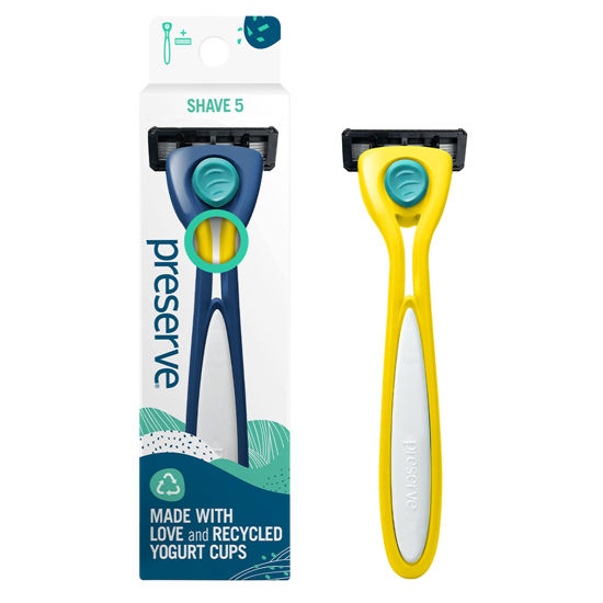 GetUSCart- Preserve Shave 5 Five Blade Refillable Razor, Made from 