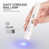 Picture of GAOY Handheld UV Light for Gel Nails, Mini Nail Light, Portable LED Nail Lamp, Cordless Rechargeable USB Nail Dryer for Fast Curing, Pen Lamp