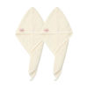 Picture of M-bestl 2 Pack Microfiber Hair Towel Wrap,Hair Drying Towel with Button, Absorbent and Soft,Anti-frizz Head Towel to Dry Hair Quickly(Beige&Beige)