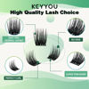 Picture of Lash Clusters 96pcs Individual Lashes D Curl 10-18MIX Cluster Lashes KEYYOU Volume Wispy Lash Extension Soft&Comfortable Easy DIY at Home(Y12 D-10-18MIX)