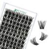 Picture of Lash Clusters 96pcs Individual Lashes C Curl 14mm Eyelash Clusters KEYYOU Volume Wispy Lash Extension Soft&Comfortable Easy DIY at Home(Y01,C-14mm)