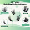 Picture of Lash Clusters 96pcs Individual Lashes D Curl 10-18MIX Cluster Lashes KEYYOU Volume Wispy Lash Extension Soft&Comfortable Easy DIY at Home(Y08 D-10-18MIX)