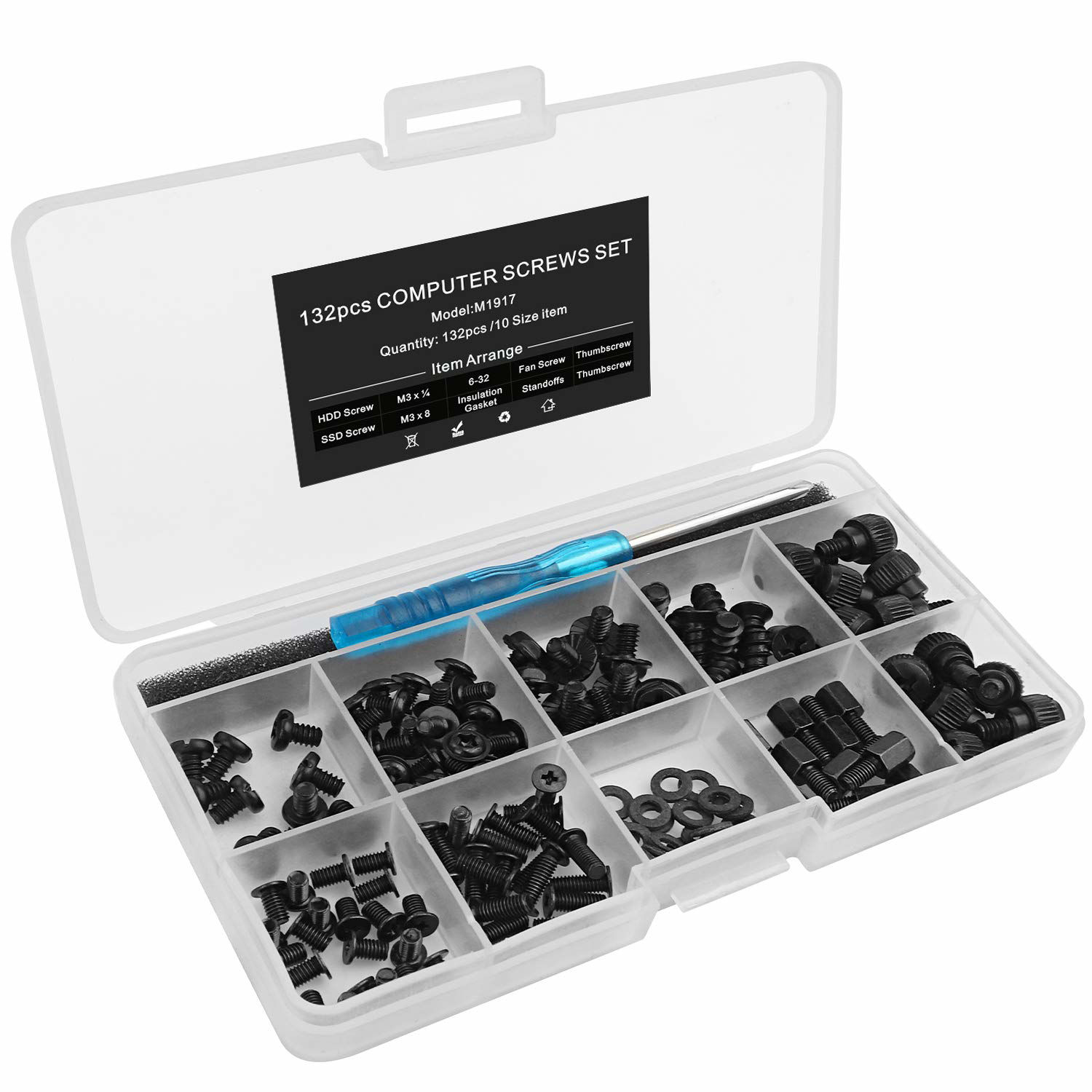 GetUSCart- 132pcs Personal Computer Screw Standoffs Set Kit for ...