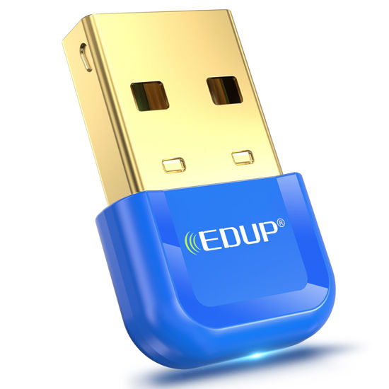 GetUSCart- USB Bluetooth 5.3 Adapter for PC, EDUP USB Bluetooth Dongle  Receiver Support Windows 11/10/8.1 Plug and Play for Desktop, Laptop,  Mouse, Keyboard, Printers, Headsets, Speakers, Controllers (Blue)