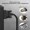 Picture of JUXINICE DB9 Male to Female Extension Serial Cable 6 Foot Double Shielded with foil and Braid, D-SUB 9 Pin RS232 RS485 Serial Shielded Cable 6FT