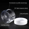 Picture of 4 Pieces Round Clear Wide-mouth Leak Proof Plastic Container Jars with Lids for Travel Storage Makeup Beauty Products Face Creams Oils Salves Ointments DIY Making or Others (White, 4 Ounce)