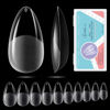 Picture of Gelike EC 240PCS Soft Gel Nail Tips Kit - Clear Cover Full Nail Extensions - Medium Almond Pre-shaped Acrylic False Gelly Nail Tips 10 Sizes for DIY Salon Gift Nail Extensions