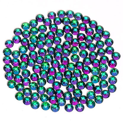 Picture of Flatback Rhinestones Non Hotfix Rhinestones for Crafts Glass Nail rhinestones Nail Gems Crystals Rhinestones for Makeup Bags Shoes Decoration DIY(SS20,1440pcs,Green Flame)