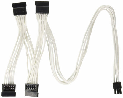 Picture of Corsair CP-8920189 Premium Individually Sleeved SATA Cable, White, for Corsair PSUs, 2.46 feet
