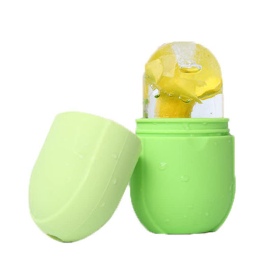 Picture of IMEASY Ice Roller for Face and Eye, Upgrated Ice Face Roller,Facial Beauty Ice Roller Skin Care Tools, Ice Facial Cube, Gua Sha Face Massage, Silicone Ice Mold for Face Beauty (Green)