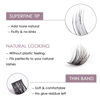 Picture of Lash Clusters 144 Pcs Individual Lashes DIY Eyelash Extensions 10-16mm Length Reusable Soft Natural False Eyelashes Thin Band Lash Extension Kit for Makeup at Home - OP17