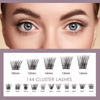 Picture of Lash Clusters 144 Pcs Individual Lashes DIY Eyelash Extensions 10-16mm Length Reusable Soft Natural False Eyelashes Thin Band Lash Extension Kit for Makeup at Home - OP17