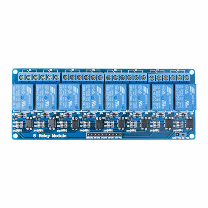 Picture of ELEGOO 8 Channel DC 5V Relay Module with Optocoupler Compatible with Arduino UNO R3 MEGA 1280 DSP ARM PIC AVR STM32