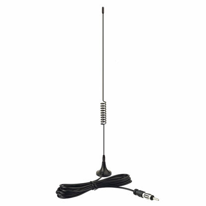 Picture of Bingfu Universal Car Stereo Antenna Car FM AM Radio Antenna Magnetic Base Car Radio Antenna Aerial for Vehicle Truck SUV Truck RV Marine Boat Car Stereo Audio Radio Head Unit CD Media Receiver Player