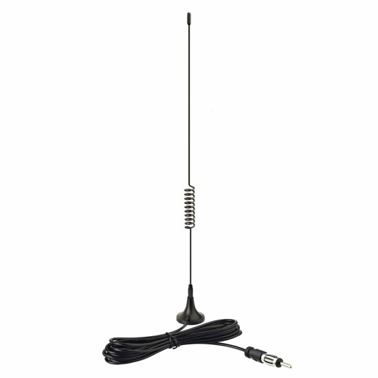 Picture of Bingfu Universal Car Stereo Antenna Car FM AM Radio Antenna Magnetic Base Car Radio Antenna Aerial for Vehicle Truck SUV Truck RV Marine Boat Car Stereo Audio Radio Head Unit CD Media Receiver Player