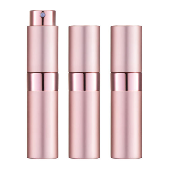 Picture of Lisapack 8ML Atomizer Perfume Spray Bottle for Travel (3 PCS) Empty Cologne Dispenser, Portable Sprayer (Pink)