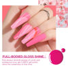 Picture of MEFA Pink Gel Nail Polish Set 6 Colors, Hot Pink Shades Neon Light Bright Pink Magenta Electric Tones Craze Sakura Nail Art Design Salon Home Manicure Kit Valentines Gifts for Women Girls