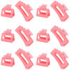Picture of Alemaky 12 Pack Pink Square Claw Clips, Big and Small Neutral Rectangle Hair Claw Clips, Non-slip Matte Large Hair Clips for Women,Strong Hold jaw clip for Thick Thin Hair