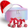 Picture of Gradient Makeup Bag Small Cosmetic Bags for Ladies Zipper Pouch Makeup Organizer Waterproof Cute Pink Purple Blue Green(Rainbow Pink)