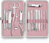 Picture of Utopia Care 15 Pieces Manicure Set - Stainless Steel Manicure Nail Clippers Pedicure Kit - Professional Grooming Kits, Nail Care Tools With Luxurious Travel Case (Purple)