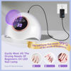 Picture of LadyMisty 72W UV LED Nail Lamp Light Dryer for Nails Gel Polish with 18 Beads 3 Timer Setting & LCD Touch Display Screen, Auto Sensor, Professional Nails, White