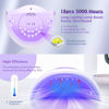 Picture of LadyMisty 72W UV LED Nail Lamp Light Dryer for Nails Gel Polish with 18 Beads 3 Timer Setting & LCD Touch Display Screen, Auto Sensor, Professional Nails, White