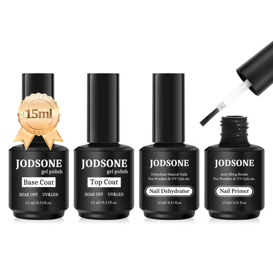 Picture of JODSONE 15ML Nail Dehydrator Nail Primer Base Coat Top Coat Glossy Surface Quick Drying Durable At Home DIY Nail Salon Girl Gift keep Nail Art Design Long Lasting