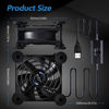 Picture of SCCCF Quiet 80mm USB Fan, 5V USB Portable Cooling Fan for Flat Panel Xbox DVR Playstation Router TV Receiver Computer Cabinet Cooler