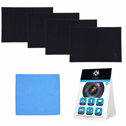 Picture of Camkix Microfiber Cover Cloth Cleaning Set - Compatible with Apple MacBook Pro (15-16”) - 4X Keyboard Liner Cloth, 1x Double Sided Cloth and 1 x Lens Cleaning Paper Tissue Booklet