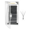 Picture of NAGARAKU ww Eyelash Extensions Supplies w lash 0.07mm C curl 15mm Premade Fans 6D Russian Volume Faux Mink Matte 12 rows Cluster pre Fanned Wispies Crisscross Eye Lashes