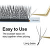 Picture of NAGARAKU ww Eyelash Extensions Supplies w lash 0.07mm C curl 15mm Premade Fans 6D Russian Volume Faux Mink Matte 12 rows Cluster pre Fanned Wispies Crisscross Eye Lashes