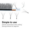 Picture of NAGARAKU ww Eyelash Extensions Supplies w lash 0.07mm C curl 15mm Premade Fans 6D Russian Volume Faux Mink Matte 12 rows Cluster pre Fanned Wispies Crisscross Eye Lashes