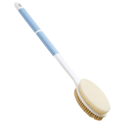 Picture of Back Scrubber Anti Slip Long Handle for Shower, Dual-Sided Back Brush with Stiff and Soft Bristles,Body Exfoliator for Bath or Dry Brush.
