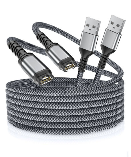 Charger Cable for Garmin Watch 1.8M 2 Pack Nylon Charging Power Cord for Fenix 5 6 6S 6X 7 7S 7X Plus Forerunner 745 935 945 45 45S 245